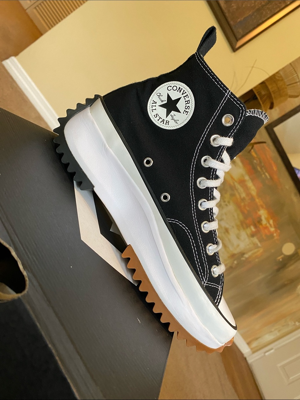 Converse Run Star Hike High-Top Platform Sneaker - Black/White